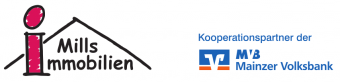 Mills Immobilien Logo mit Kooperationspartner MVB