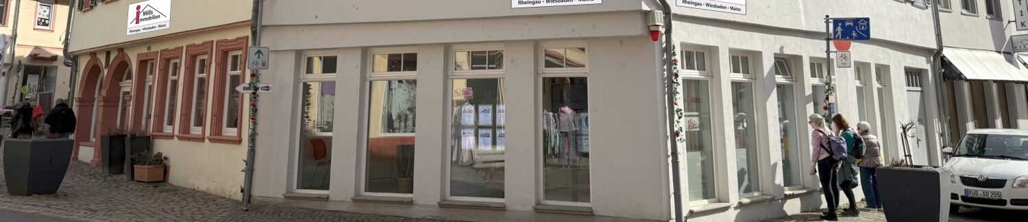 Mills Immobilien Geschäftsstelle in Eltville Rheingau von außen