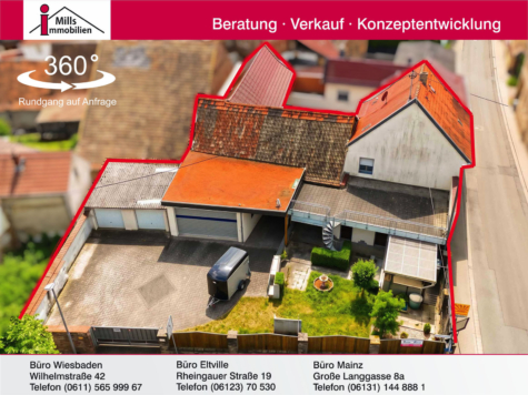 Top Einfamilienhaus mit 2 Terrassen, schönem Garten, Scheune und großem Hof, 55546 Pfaffen-Schwabenheim, Einfamilienhaus