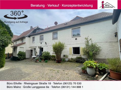 2 Häuser in Wiesbaden-Heßloch mit Nebenhaus, Hof, große Scheune und kleinem Garten, 65191 Wiesbaden, Einfamilienhaus