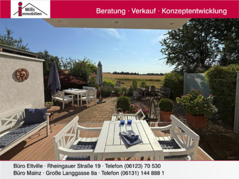 Großes Traumhaus mit tollem Feldblick, Terrasse und Garten in 1-A-Lage, 65343 Eltville am Rhein, Doppelhaushälfte