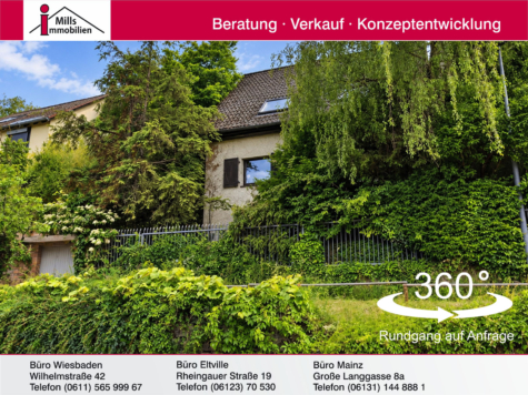 Freistehendes Einfamilienhaus mit großem Garten in naturnaher Lage, 65399 Kiedrich, Einfamilienhaus