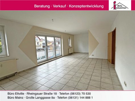 Top gepflegte 2-3 ZKB-Wohnung mit Balkon in guter Lage von Saulheim, 55291 Saulheim, Wohnung