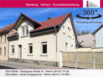 Charmantes, hübsches Einfamilienhaus mit Hof und kl. Süd-Garten in guter Lage, 55218 Ingelheim am Rhein, Einfamilienhaus
