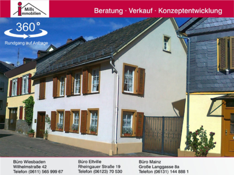 Eltville: Entzückendes Altstadthaus mit geschütztem Innenhof in schöner Lage, 65343 Eltville am Rhein, Einfamilienhaus