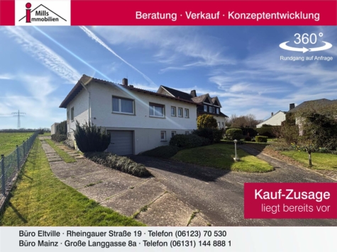 **Privilegiertes landwirtschaftliches Grundstück** Freistehender Bungalow in Ortsrandlage, 65399 Kiedrich, Bungalow