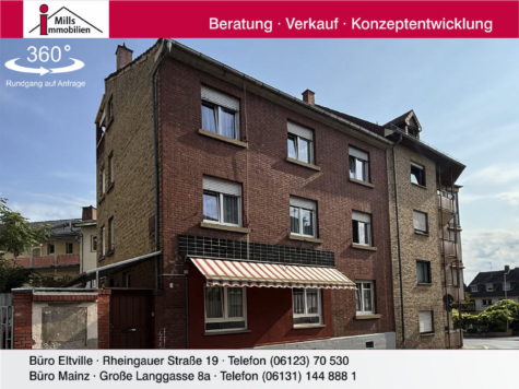 Vielseitig nutzbares Stadthaus mit Innenhof in zentraler Lage von Mainz-Weisenau, 55130 Mainz, Einfamilienhaus