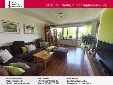 Top-Lage von Mainz-Hechtsheim: Großzügige Eigentumswohnung mit Balkon und teilweise Fernblick, 55129 Mainz, Etagenwohnung