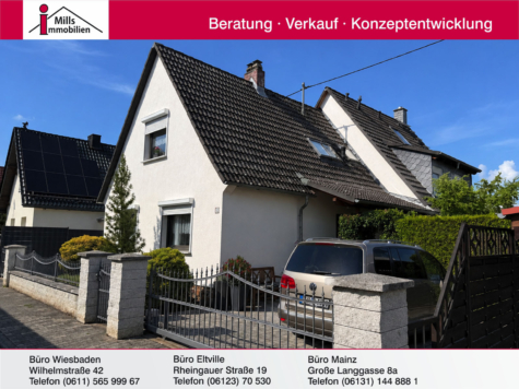 Hübsches Einfamilienhaus mit gepflegtem Vorgarten in ruhiger Wohnlage von Geisenheim, 65366 Geisenheim, Einfamilienhaus