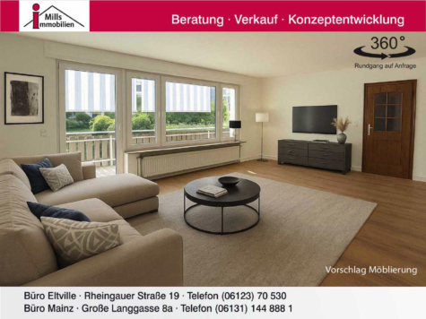 Frisch renovierte Eigentumswohnung mit großem Süd-West Balkon in ruhiger Lage!, 65347 Eltville am Rhein, Wohnung