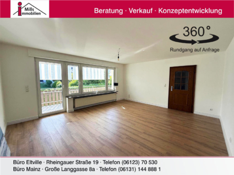 Frisch renovierte Eigentumswohnung mit großem Süd-West Balkon in ruhiger Lage, 65347 Eltville am Rhein, Wohnung
