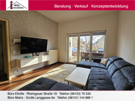 Schöne Erdgeschosswohnung mit Terrasse und Garten, 65375 Oestrich-Winkel (Waldacker), Wohnung