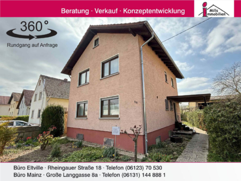 Hübsches freistehendes Einfamilienhaus mit traumhaftem Grundstück in schöner Lage, 67583 Guntersblum, Einfamilienhaus