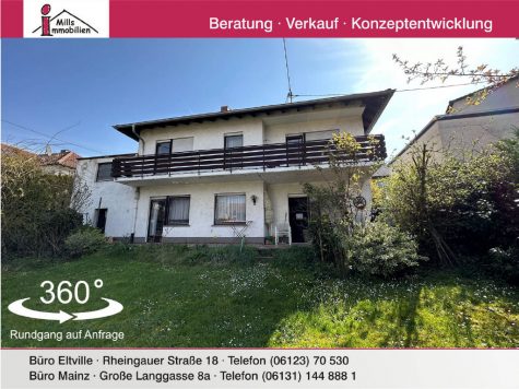 Ruhige 1-A-Wohnlage von Gau-Algesheim: Freistehender Bungalow mit Terrasse und Garten, 55435 Gau-Algesheim, Einfamilienhaus
