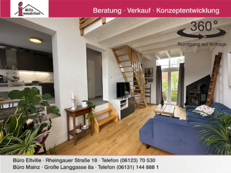 Großzügige, sehr gepflegte Maisonette-Wohnung mit Galerie in zentraler Lage von Nackenheim, 55299 Nackenheim, Maisonettewohnung