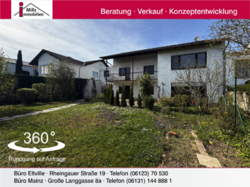 Großzügiges Einfamilienhaus mit Terrasse und Balkon in schöner Ortsrandlage von Geisenheim-Marienthal, 65366 Geisenheim, Einfamilienhaus