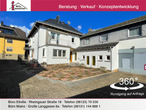 Gewerbe + großes freistehendes 2 Familienhaus, ideal zur Leben und Arbeiten, 65345 Eltville am Rhein, Wohn- und Geschäftshaus