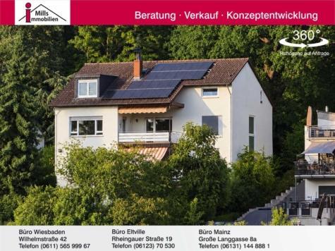 Flexibel nutzbares 2-3 Familienhaus mit unverbaubarem Blick in top Lage von Hartenberg-Münchfeld, 55122 Mainz, Einfamilienhaus