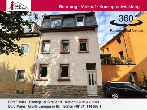 Charmantes 1-2 Familienhaus mit Innenhof und Balkon, 55130 Mainz, Einfamilienhaus