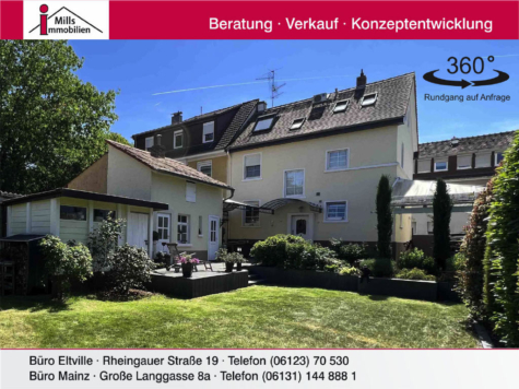 Schicke großzügige Doppelhaushälfte mit wunderschönem Garten in ruhiger Lage, 65795 Hattersheim am Main, Doppelhaushälfte