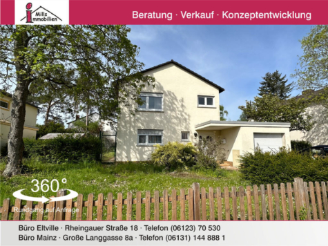 Schönes, freistehendes Einfamilienhaus mit perfektem Grundstück Keine 100 Meter zum Naturschutzgebiet in Mainz-Mombach, 55120 Mainz, Einfamilienhaus