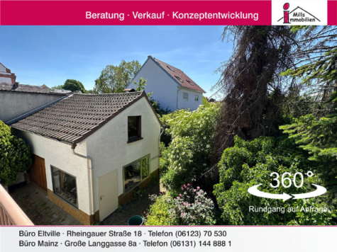Mainz-Marienborn: Gepflegtes Einfamilienhaus mit Nebengebäude & Hof und separaten Bauplatz, 55127 Mainz, Haus