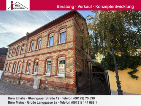 Hübsches Backsteinhaus mit 3 Wohneinheiten in schöner und zentraler Lage, 65343 Eltville am Rhein, Einfamilienhaus