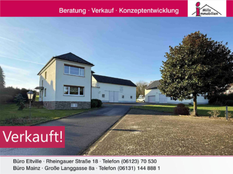 **Privilegiertes landwirtschaftliches Grundstück** Freist. Einfamilienhaus mit 2 Scheunen und großem Garten, 65399 Kiedrich, Einfamilienhaus