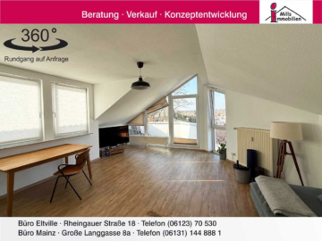 Moderne Dachgeschoss-Wohnung mit Balkon und traumhaften Blick in schöner Lage, 55126 Mainz, Wohnung