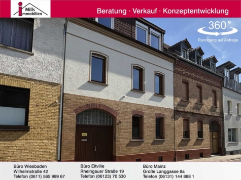 Vielseitig nutzbares 1-2 Familienhaus mit Innenhof und Garten in schöner Lage, 55128 Mainz, Einfamilienhaus