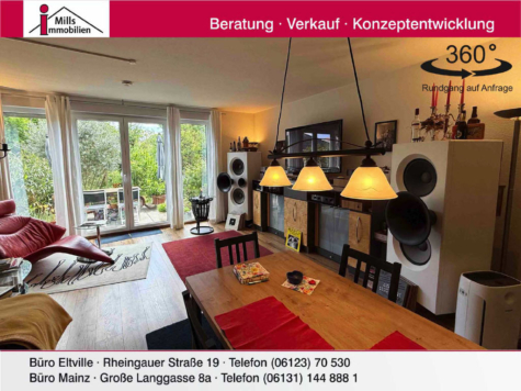 Moderne, neuwertige Eigentumswohnung mit Terrasse und kleinem Garten im Reihenhausstil, 65375 Oestrich-Winkel, Wohnung
