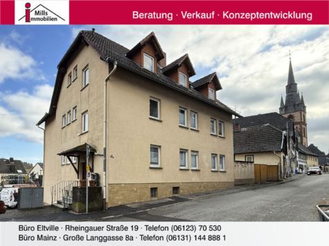 **2 Häuser zum Preis von Einem in Kiedrich** Solides 4 Familienhaus, 65399 Kiedrich, Einfamilienhaus