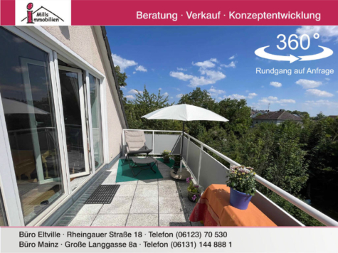 Top 4 ZKB-Eigentumswohnung mit sonnigem Balkon in zentraler, dennoch ruhiger Lage von Eltville, 65343 Eltville am Rhein, Wohnung