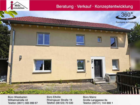 Kernsaniertes Einfamilienhaus mit Terrasse und großem Garten in ruhiger Lage von Ingelheim, 55218 Ingelheim am Rhein, Einfamilienhaus