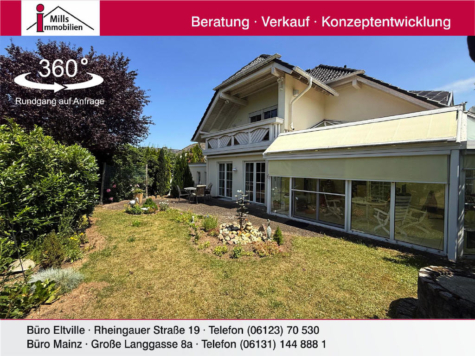 Großzügiges, freistehendes Architektenhaus mit super schönem Garten und tollem Blick in Weinbergslage, 55435 Gau-Algesheim, Einfamilienhaus