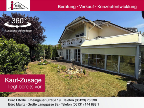 Großzügiges, freistehendes Architektenhaus mit super schönem Garten und tollem Blick in Weinbergslage, 55435 Gau-Algesheim, Einfamilienhaus