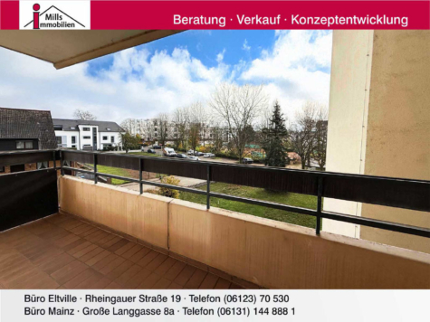 Renovierte 3 ZKB- Eigentumswohnung mit zwei überdachten Balkonen in guter Wohnlage von Hochheim, 65239 Hochheim am Main, Wohnung