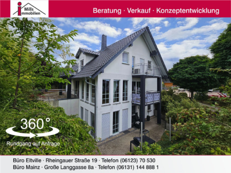 Erstklassiges, freistehendes Architektenhaus mit wunderschönem Blick in einmaliger Weinbergslage, 55576 Welgesheim, Einfamilienhaus