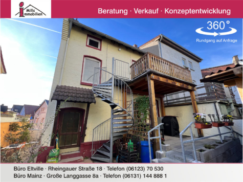 Mainz-Hechtsheim: Geräumiges 1-2 Familienhaus in zentraler Lage mit charmantem Innenhof, 55129 Mainz, Reiheneckhaus