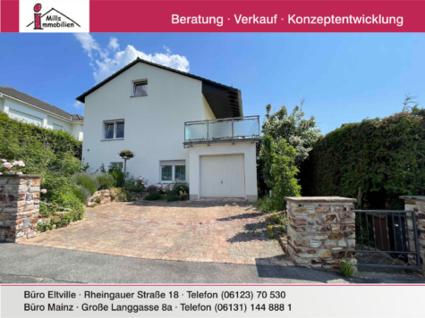 **1-A Wohnlage in Rüdesheim mit Rheinblick** Großes freistehendes Einfamilienhaus mit Einliegerwohnung, 65385 Rüdesheim am Rhein, Einfamilienhaus