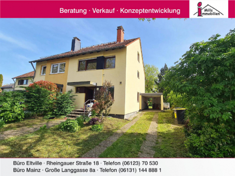 Charmante Doppelhaushälfte mit Terrasse und Garten in ruhiger Lage, 55291 Saulheim, Doppelhaushälfte