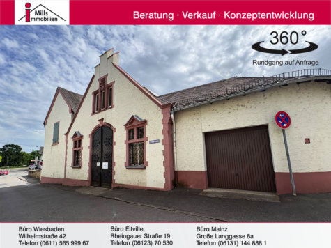 Eltville-Hattenheim: Großzügiges Nebengebäude mit Halle, 65347 Eltville am Rhein, Produktion
