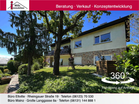 Großzügiges Einfamilienhaus mit Einliegerwohnung und Traum-Blick in 1-A-Feldrandlage, 55296 Gau-Bischofsheim, Einfamilienhaus