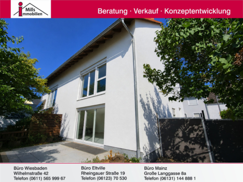 Schöne Doppelhaushälfte mit Terrasse und sonnigem Garten in Oestrich-Winkel, 65375 Oestrich-Winkel, Doppelhaushälfte