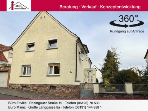 Charmantes 1-2 Familienhaus mit Terrasse und schönem Garten, 65366 Geisenheim, Einfamilienhaus