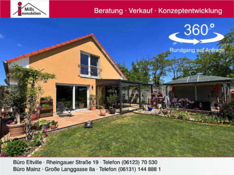 Neuwertiges, freistehendes Traumhaus mit sonnigem Garten und Fernblick in 1-A-Wohnlage, 55545 Bad Kreuznach, Einfamilienhaus
