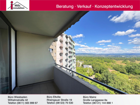 Mainz-Gonsenheim: 1 ZKB-Apartment mit Aufzug, Balkon und Panoramablick, 55124 Mainz, Etagenwohnung