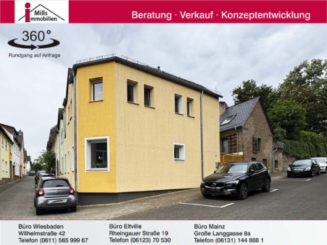Perfekte Alternative zu einer Eigentumswohnung: Hübsches Einfamilienhaus mit idyllischem Hof und Nebengebäude, 65366 Geisenheim, Wohnung