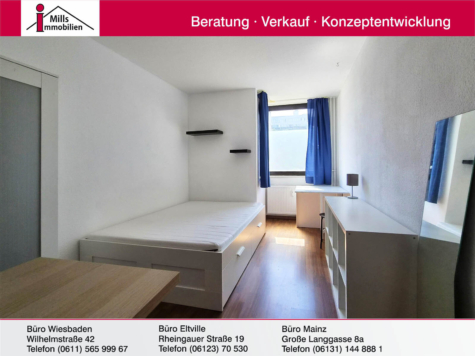 **Ideale Einstiegsimmobilie** 1 ZKB-Apartment in schöner Lage, 55122 Mainz, Etagenwohnung