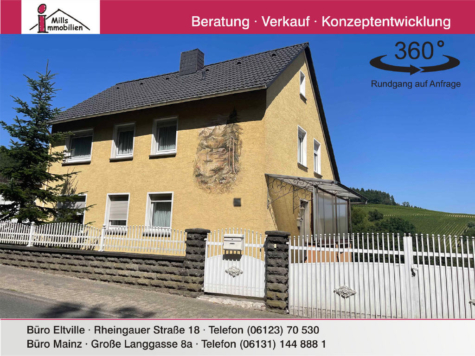 Charmantes freistehendes Haus mit tollen Fernblick!, 65399 Kiedrich, Einfamilienhaus